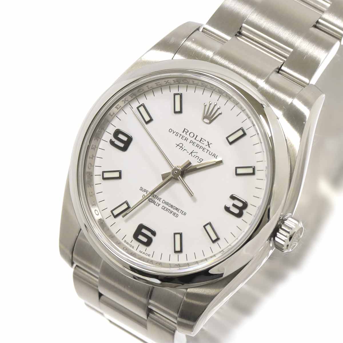 Air King 114200 Serial M Automatic White Dial Mens Watch