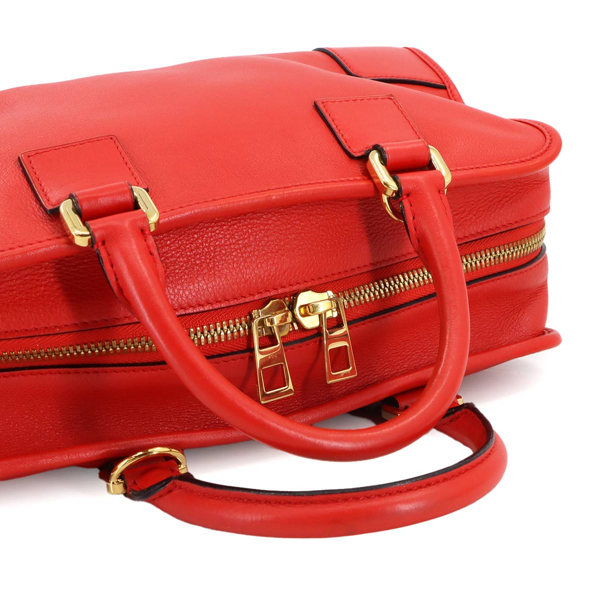 Amazona 28 Hand Shoulder Bag Leather Red Anagram Purse