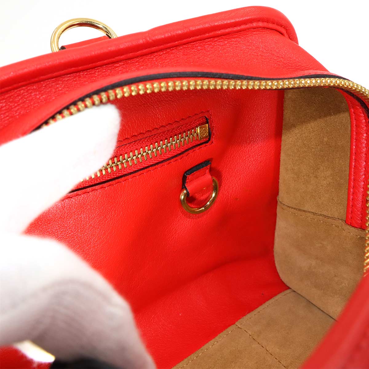 Amazona 28 Hand Shoulder Bag Leather Red Anagram Purse