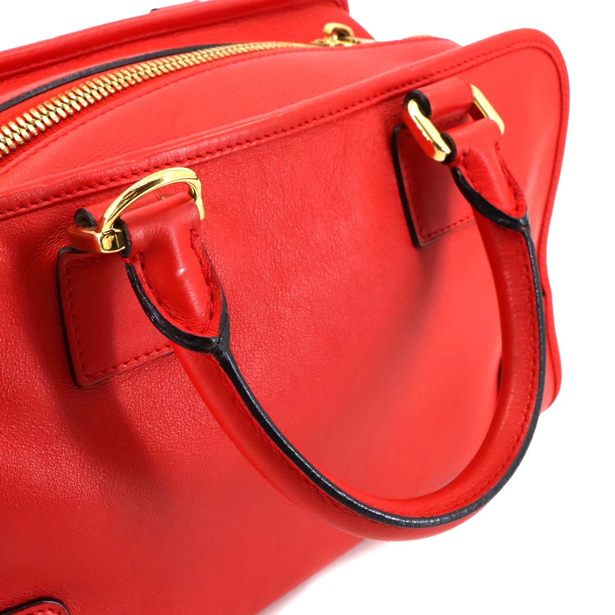 Amazona 28 Hand Shoulder Bag Leather Red Anagram Purse