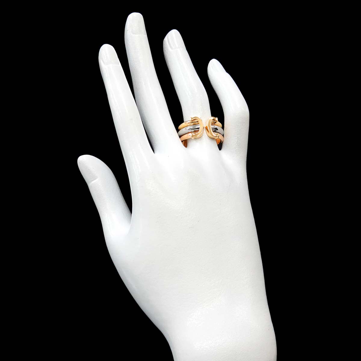 Cartier C2 LM Ring 18K YG WG PG 750 Size56 7.5(US)
