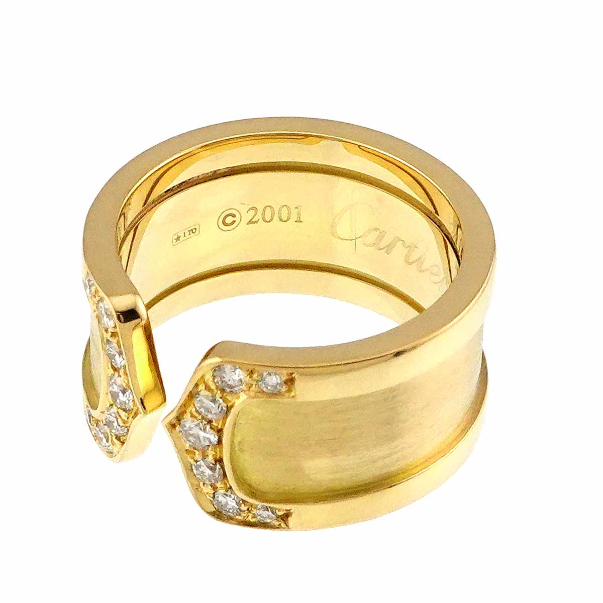 2C Ring Diamond 18K YG 750 size50 4.75-5(US)
