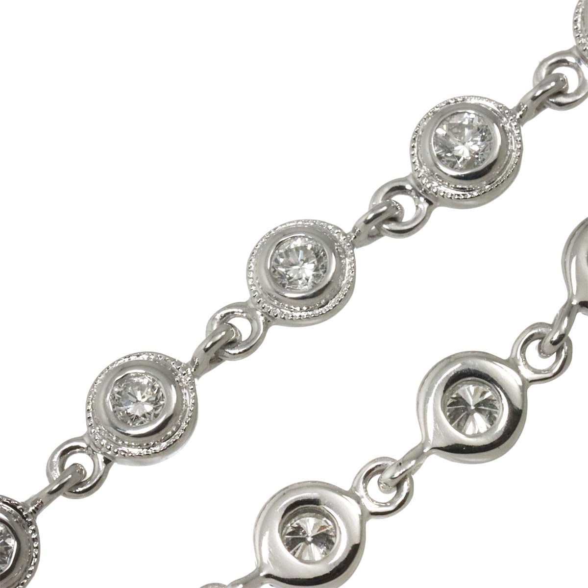 Diamond 1.00ct Bracelet 18K K18 WG White Gold 750