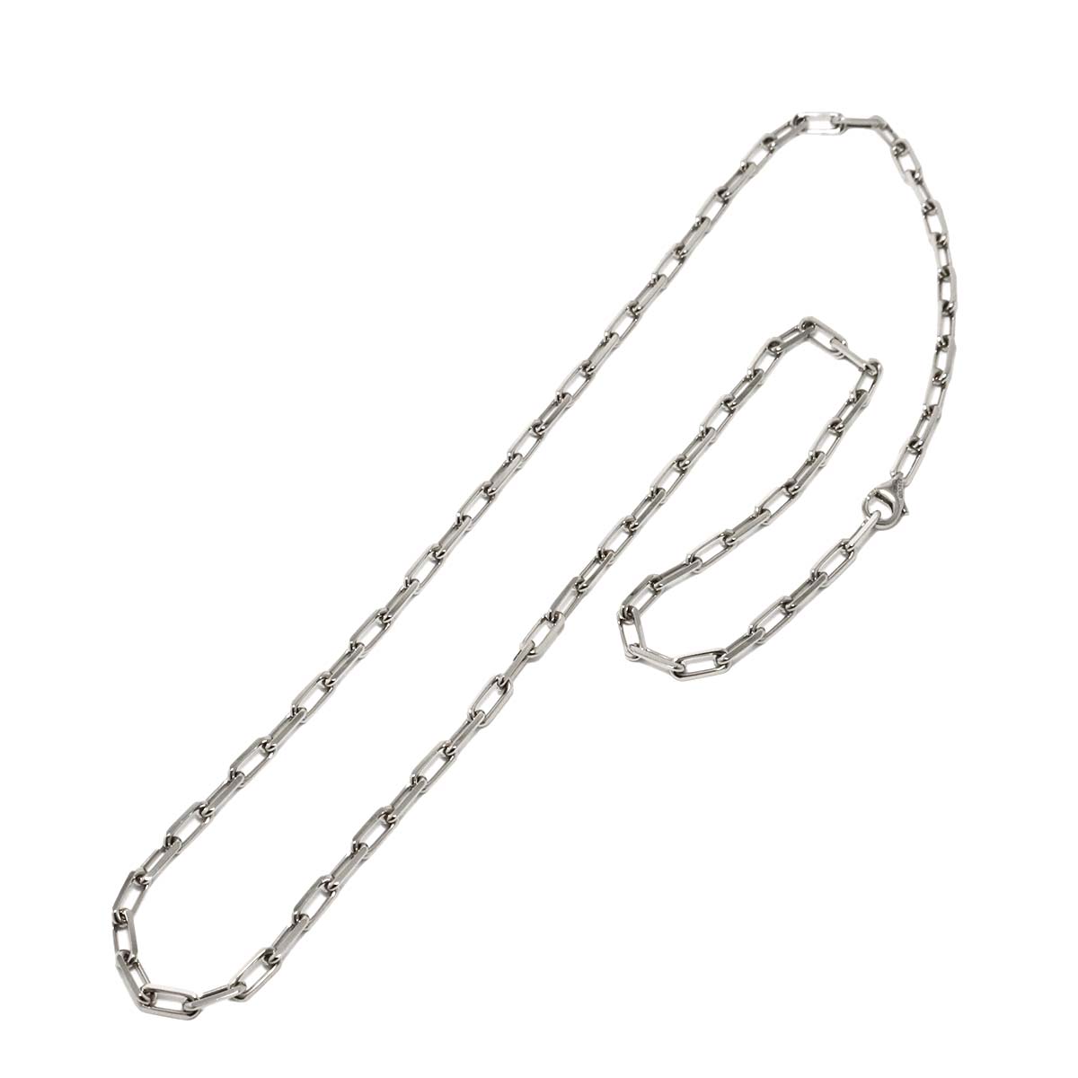 Santos SM Chain Necklace 18K White Gold 750