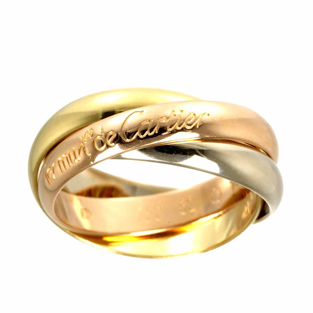 Trinity MM Ring 18K YG WG PG 750 Size52 6(US)