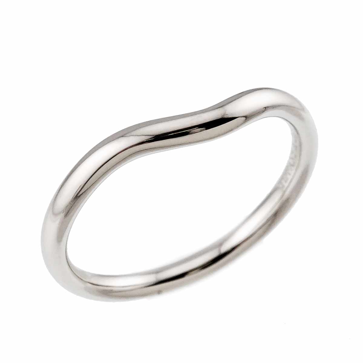 Curved Band Ring Pt Platinum size6.5-6.75(US)