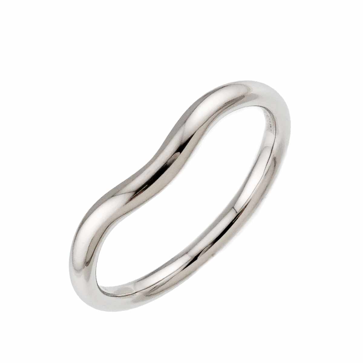 Curved Band Ring Pt Platinum size6.5-6.75(US)