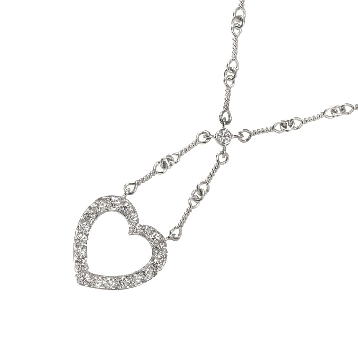 Sentimental Heart Diamond Necklace Platinum