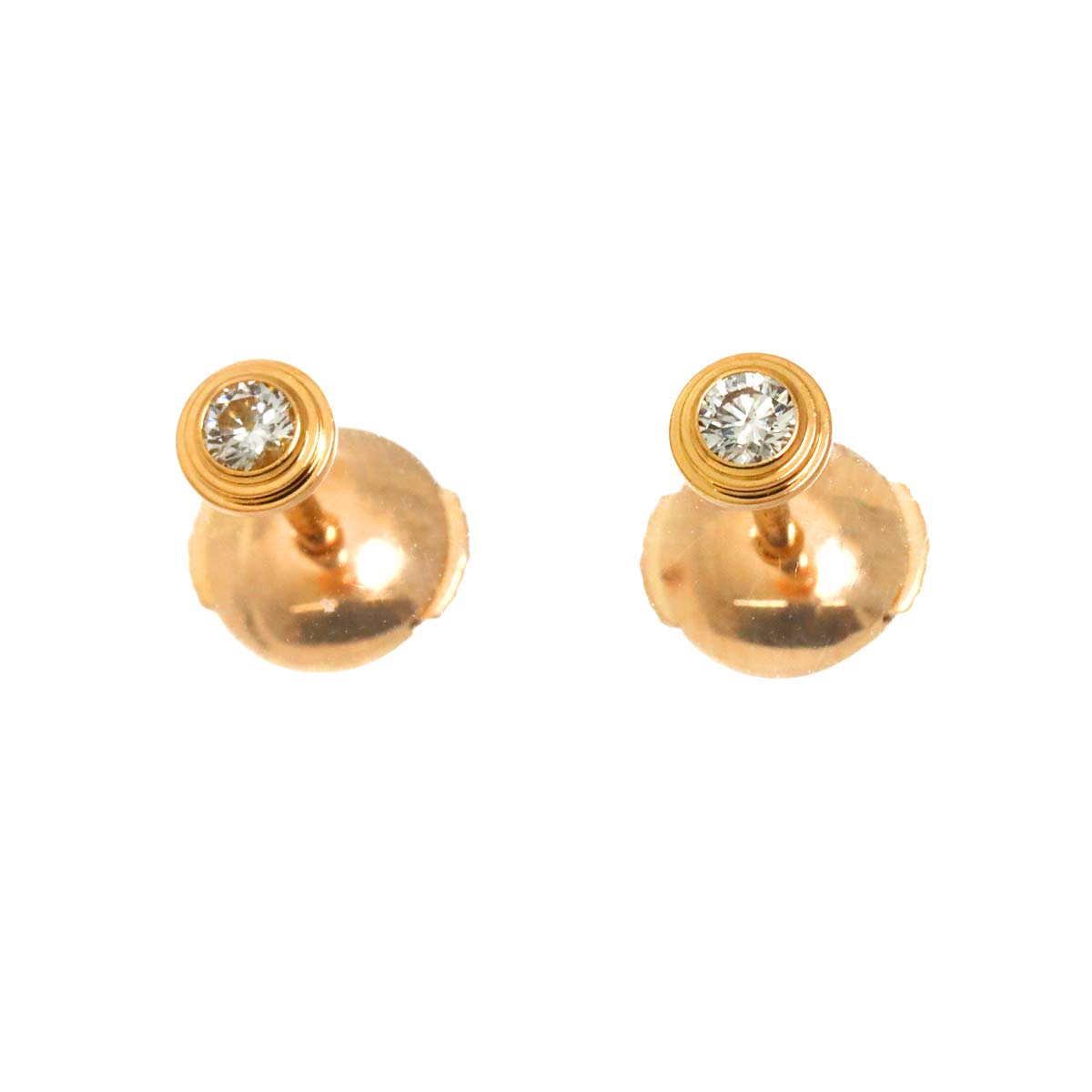 Damour Diamond Earrings Pierced XS 18K PG 750