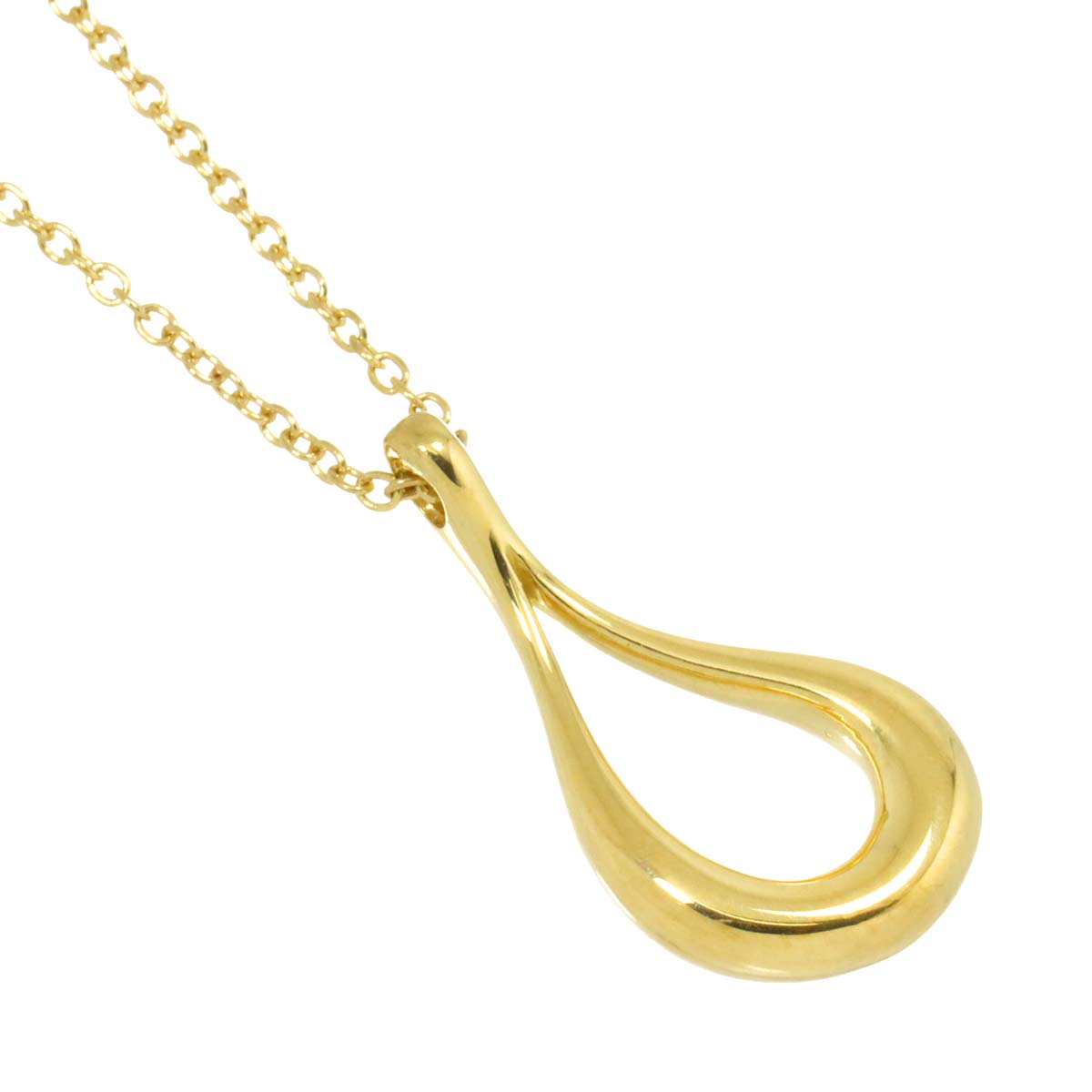 Open Teardrop Necklace 18K Yellow Gold 750