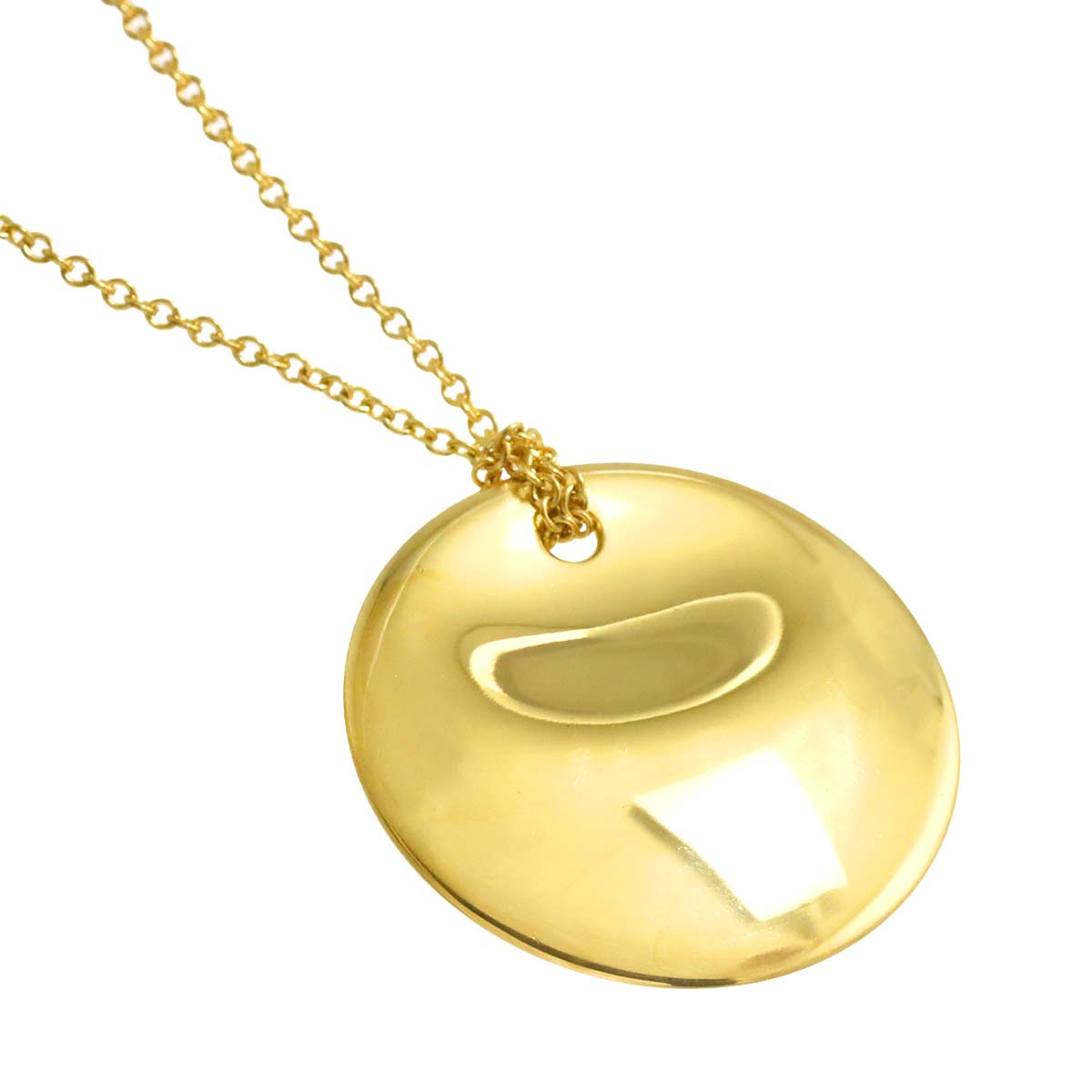 Round motif Necklace 18K Yellow Gold 750