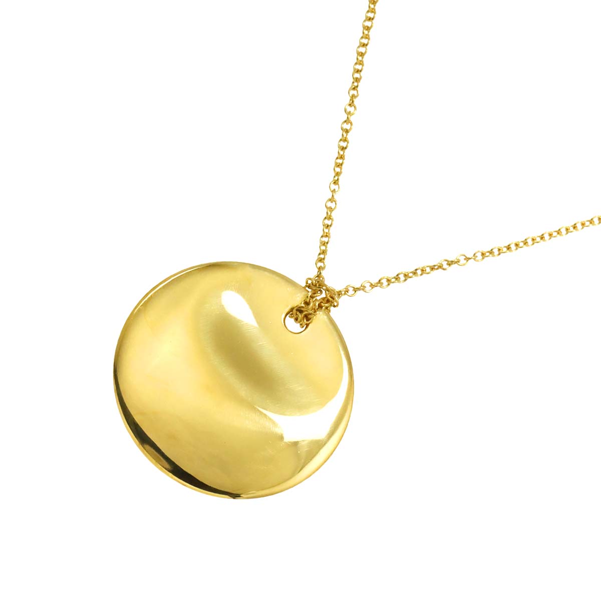 Round motif Necklace 18K Yellow Gold 750
