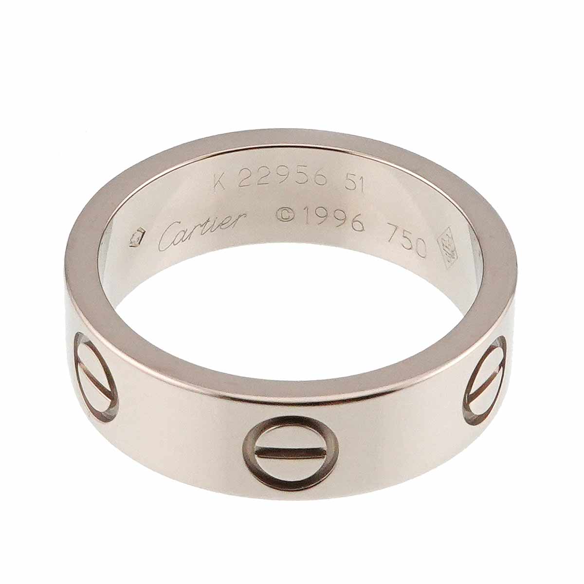 Love Ring 18K White Gold 750 size51 5.25(US)