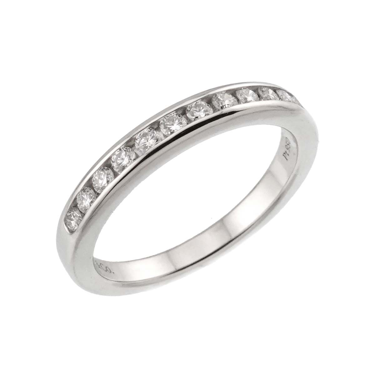 Half Diamond Ring Diamond Platinum Size4.5(US)