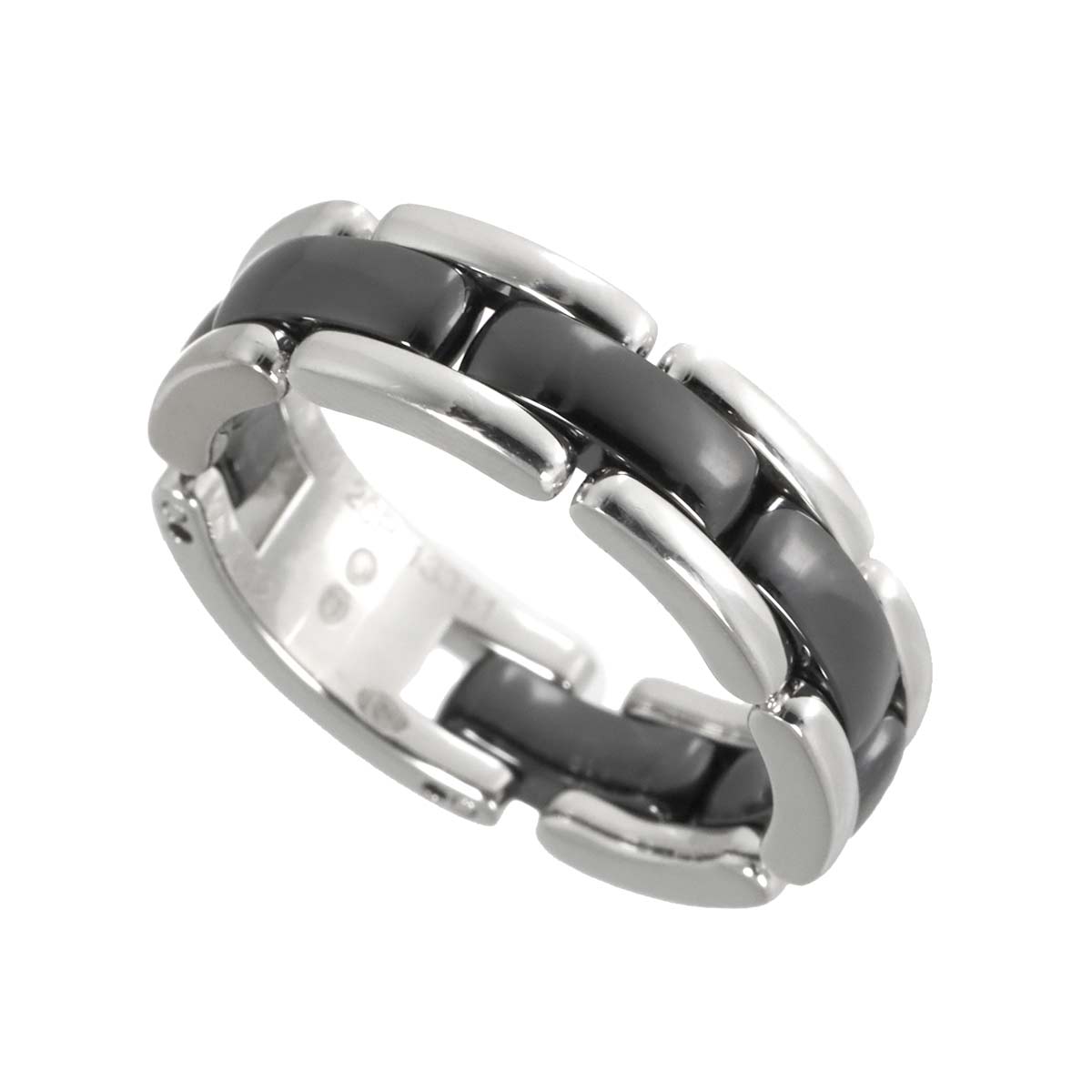 ULTRA MM Ring Black Ceramic 18K WG 750 Size62 9.75-10(US)