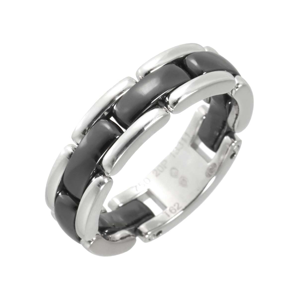 ULTRA MM Ring Black Ceramic 18K WG 750 Size62 9.75-10(US)