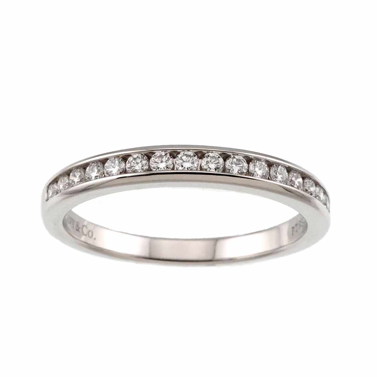 Half Diamond band Ring Platinum Size5.25-5.5(US)