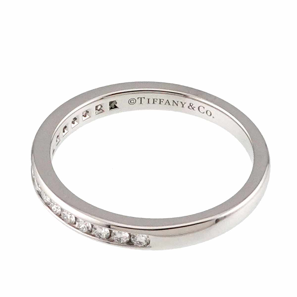 Half Diamond band Ring Platinum Size5.25-5.5(US)