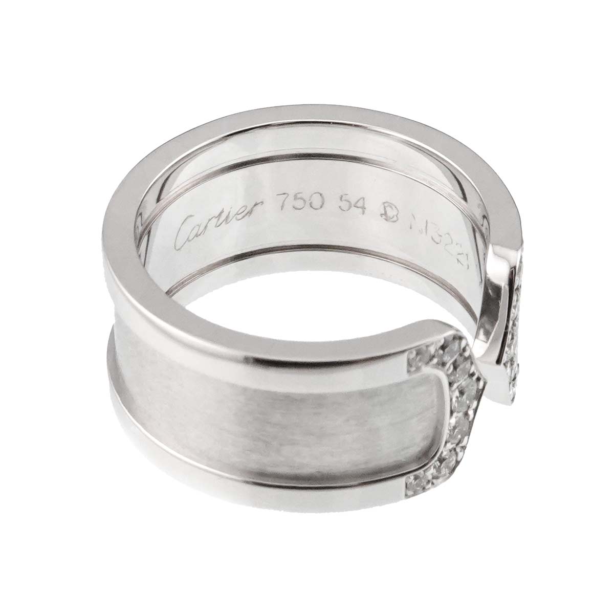 C2 Diamond Ring 18K WG 750 Size54 6.5-6.75(US)