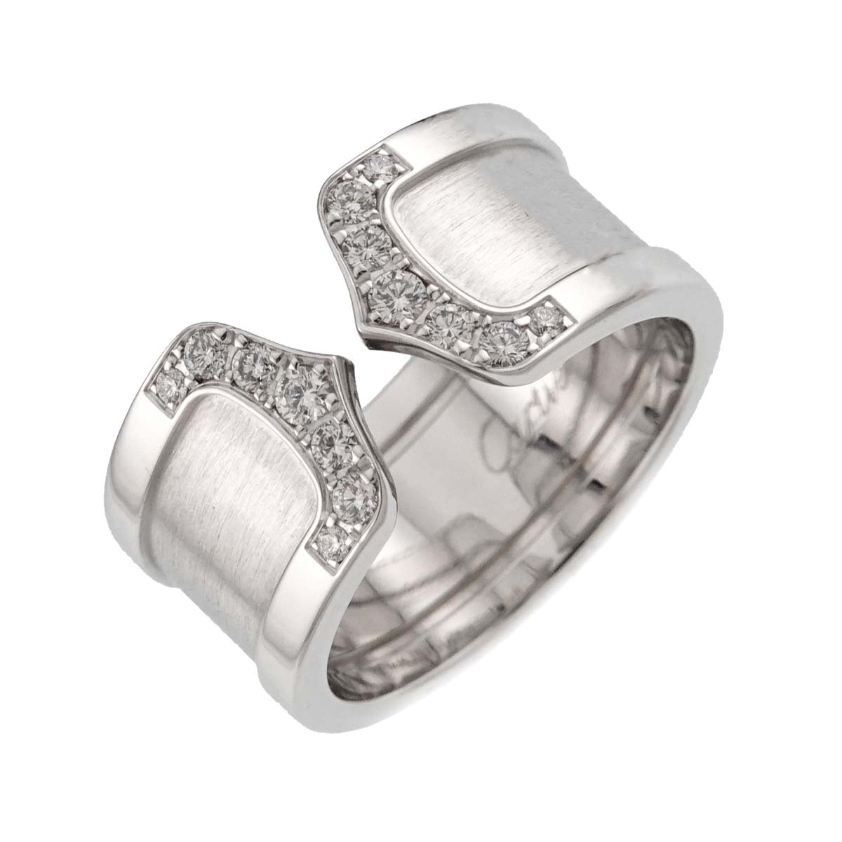 C2 Diamond Ring 18K WG 750 Size54 6.5-6.75(US)