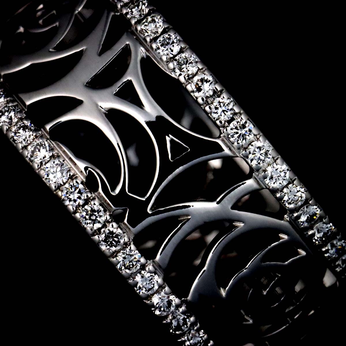 Camellia Diamond MM Ring 18K White Gold 750 size53 6.25-6.5(US)