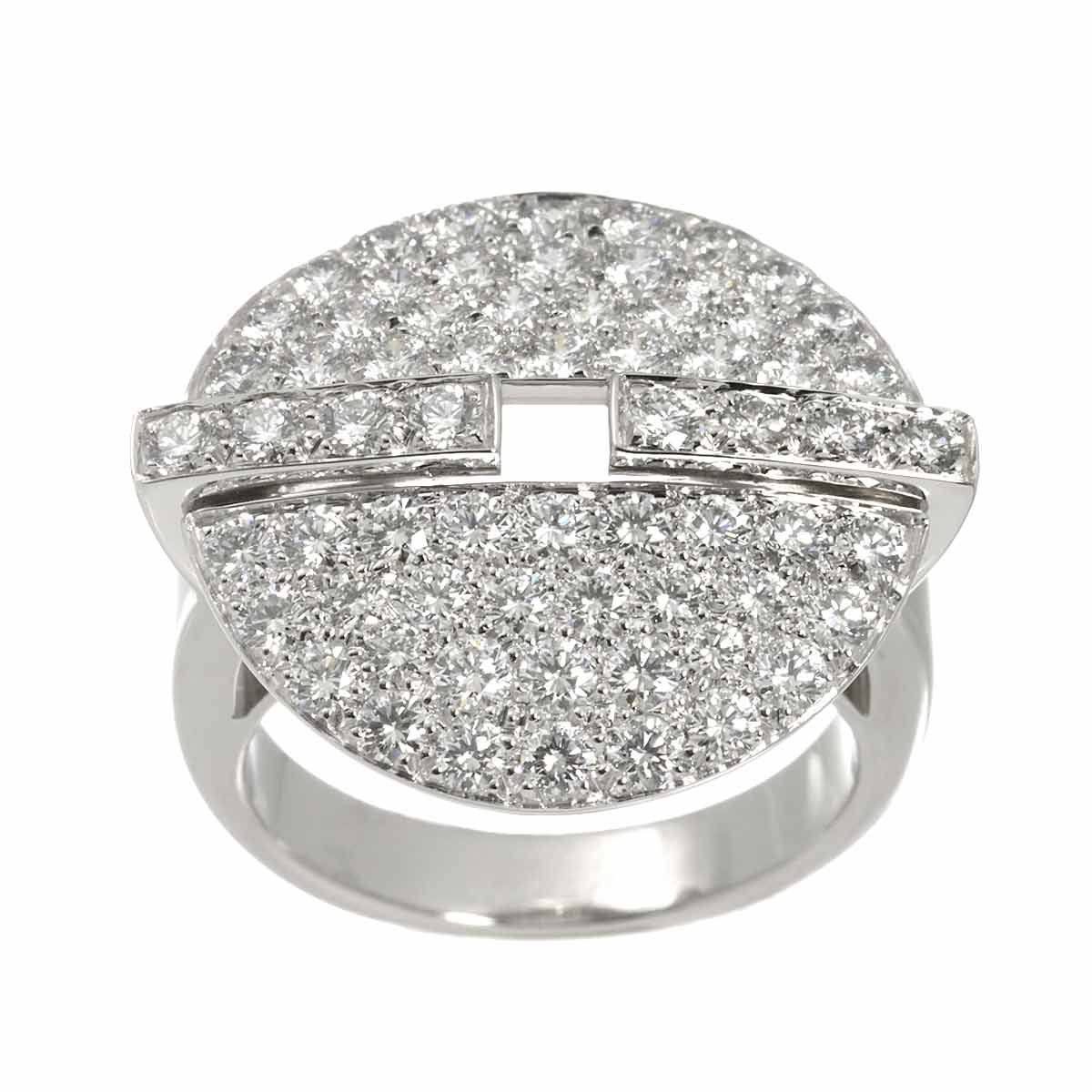 Diamond Ring 18K WG 750 size49 4.75-5(US)