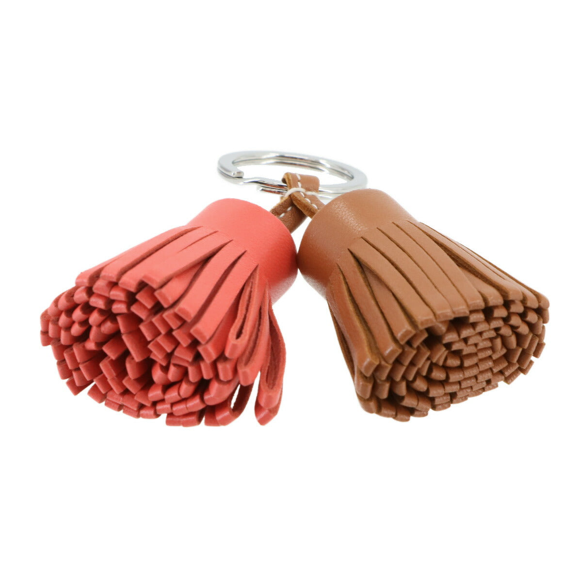 Carmen Unodos Bag Charm Key Ring Agneau Milo Gold Rose Texese