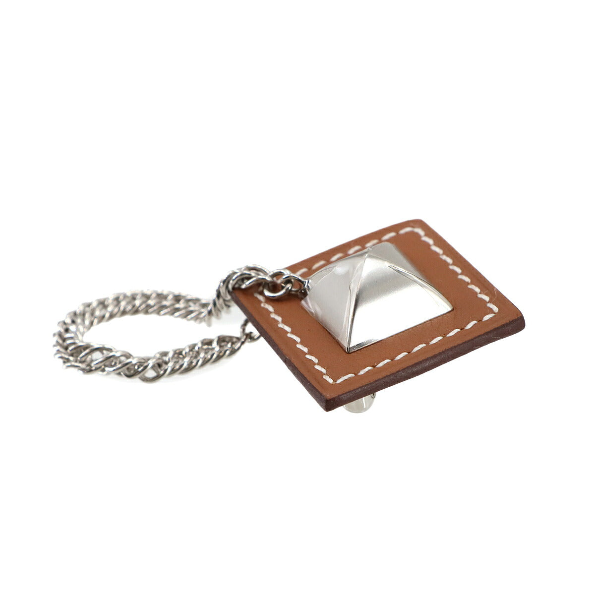 Gourmette Equestre Brooch Veau Swift Gold Silver Accessory