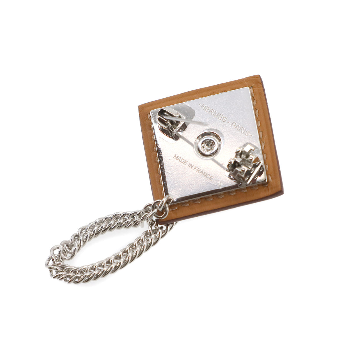 Gourmette Equestre Brooch Veau Swift Gold Silver Accessory