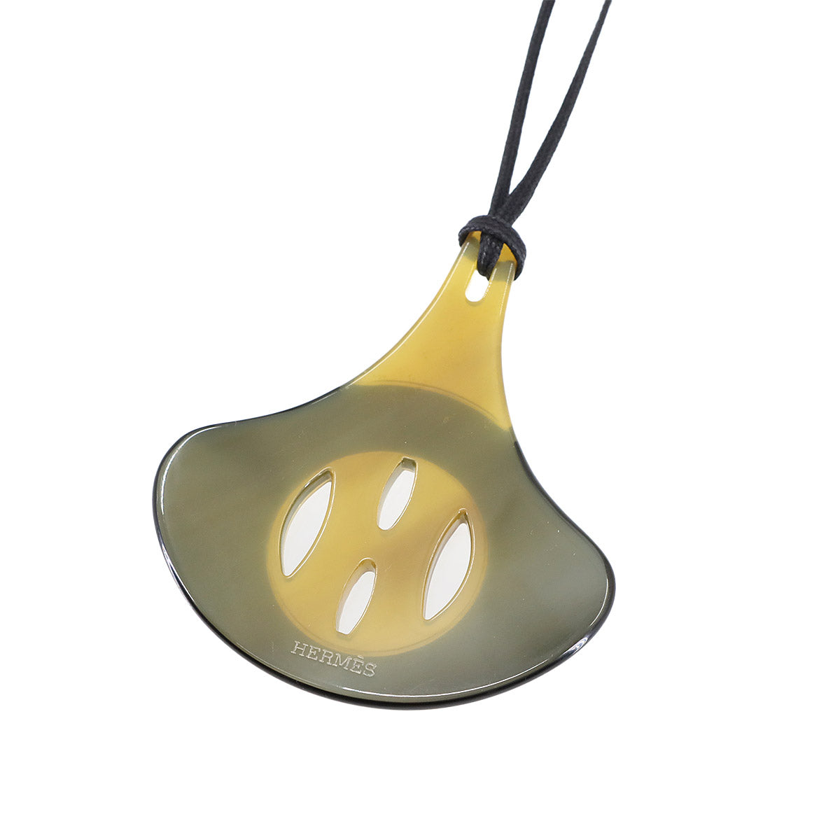 Buffalo Horn Necklace Lacquer Black Brown Accessory