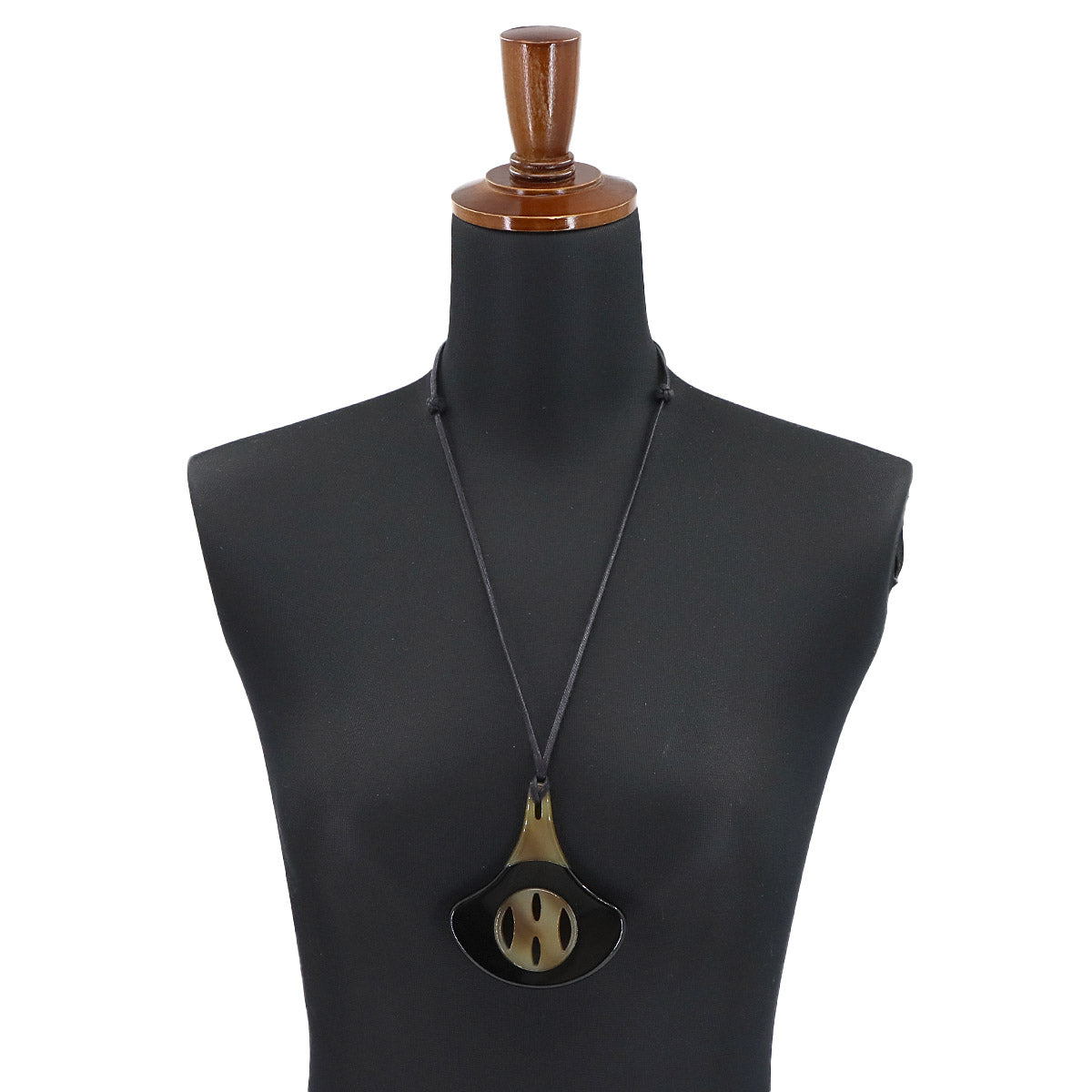 Buffalo Horn Necklace Lacquer Black Brown Accessory