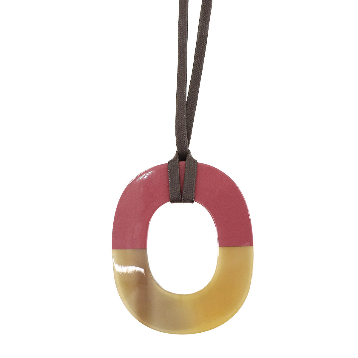 Isum GM Necklace Buffalo Horn Brwon Pink Accessory