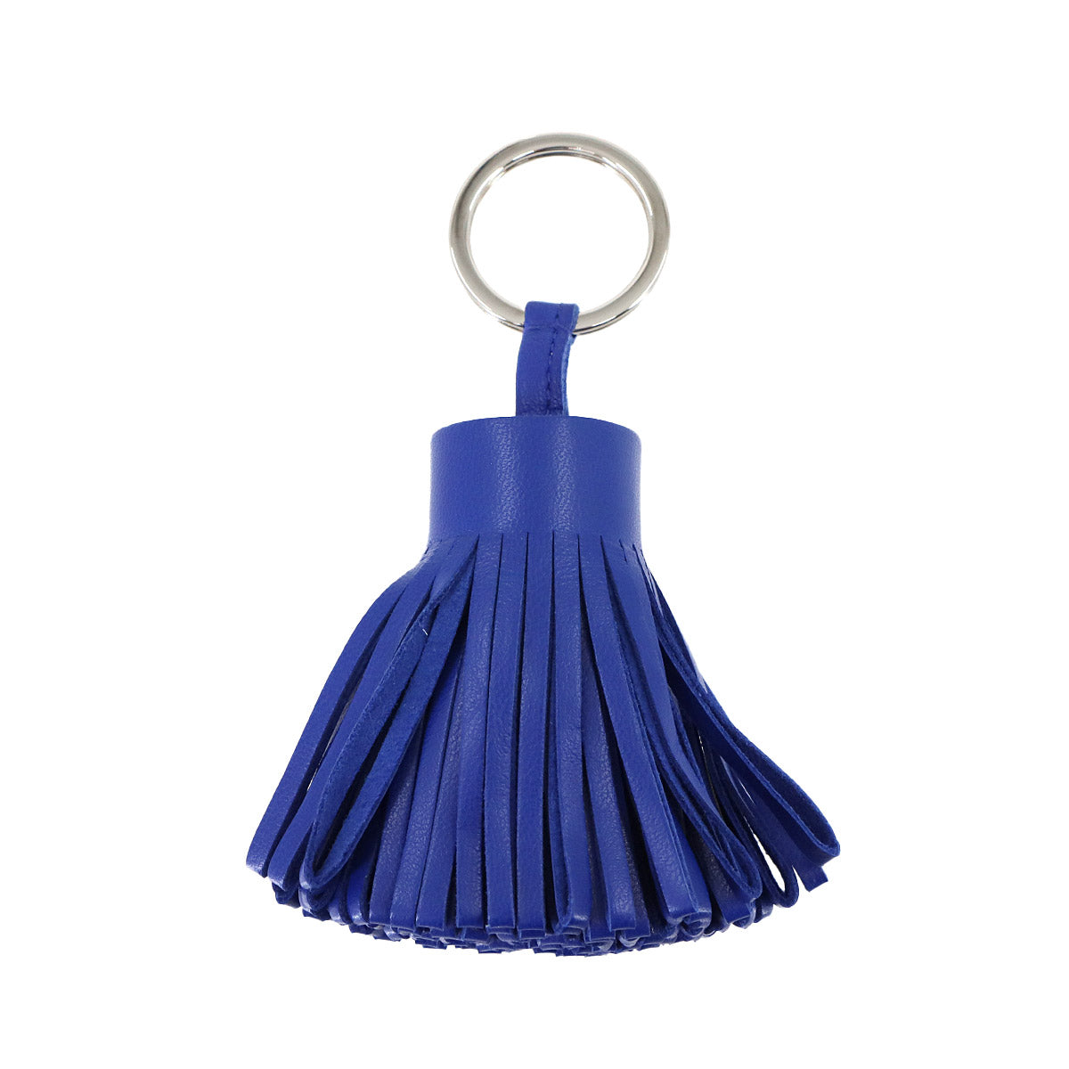 Carmen Bag Charm Key Ring Agneau Milo Blue Electrique