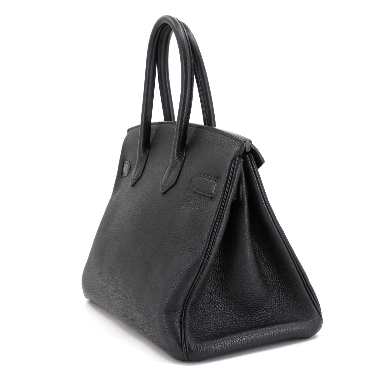 Birkin 30 Togo Leather Black Hand Bag Purse