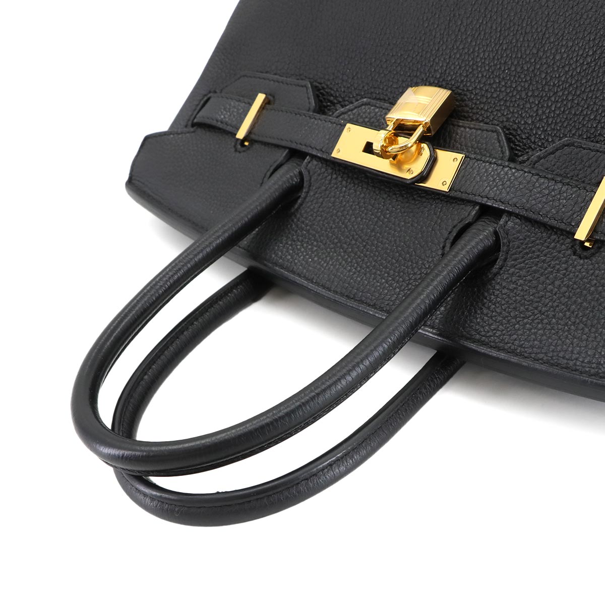 Birkin 30 Togo Leather Black Hand Bag Purse