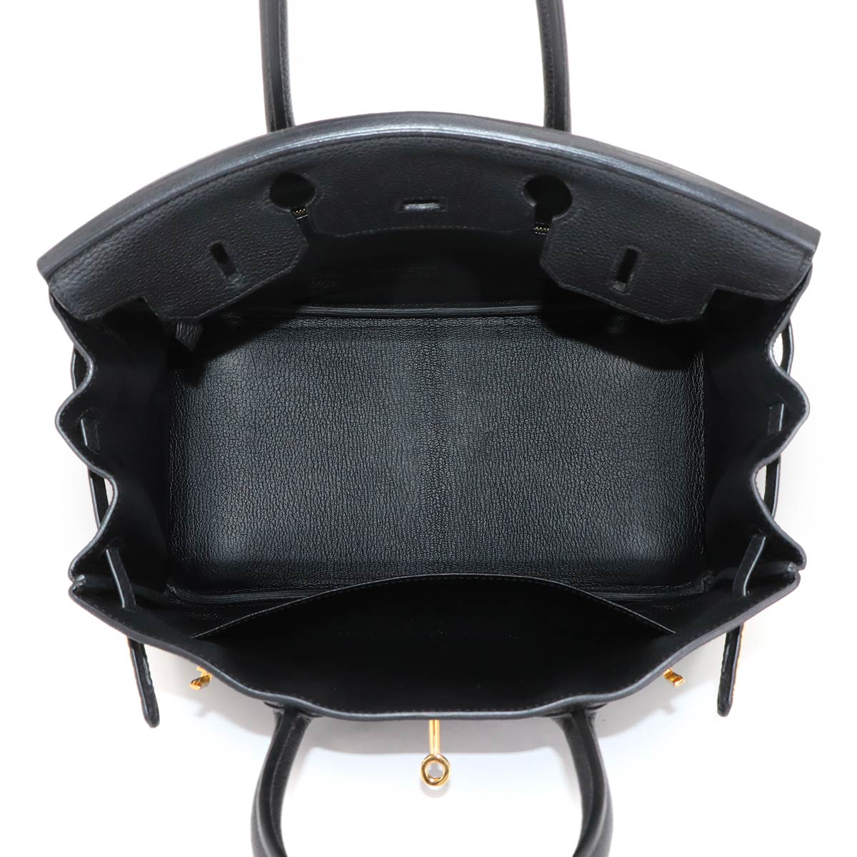 Birkin 30 Togo Leather Black Hand Bag Purse