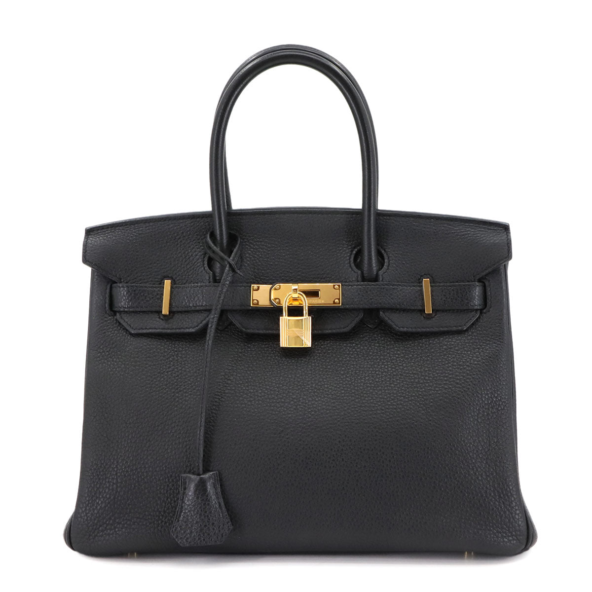 Birkin 30 Togo Leather Black Hand Bag Purse