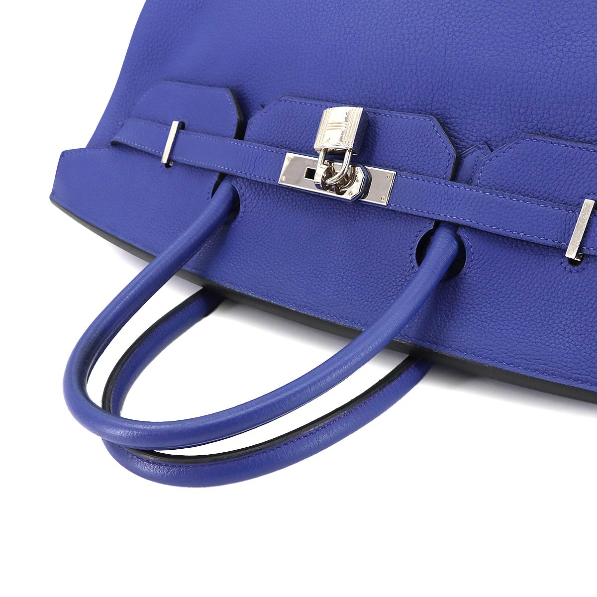 Birkin 40 Veau Togo Blue Electrique Hand Bag Purse