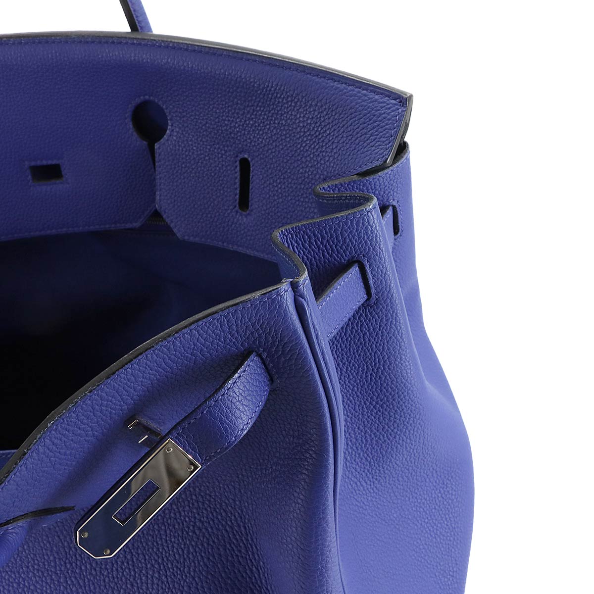 Birkin 40 Veau Togo Blue Electrique Hand Bag Purse