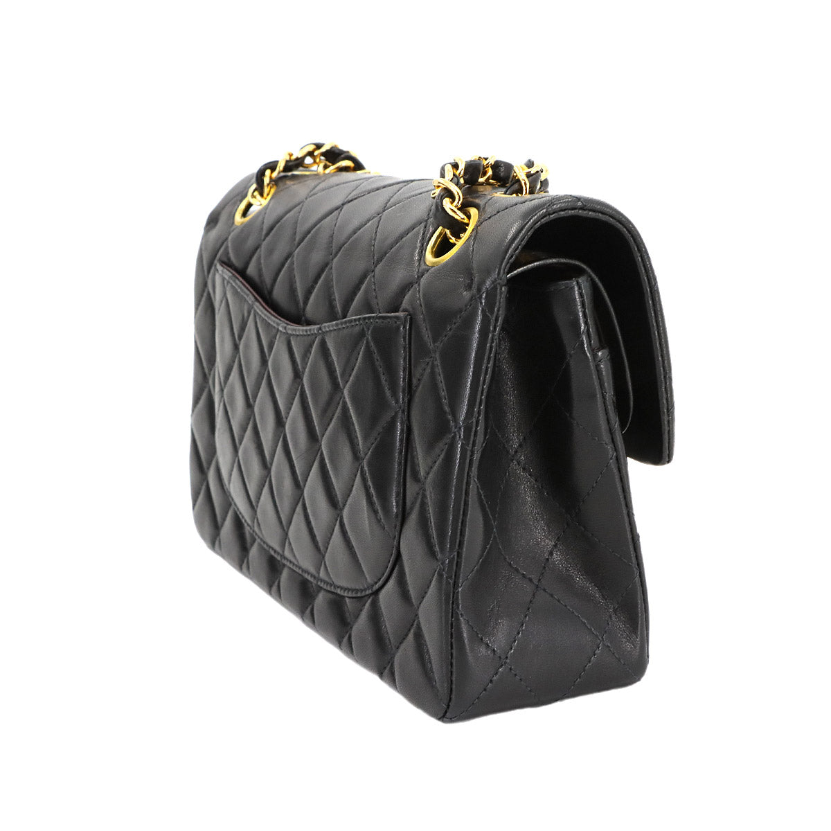 Matelasse 23 Chain Shoulder Bag Leather Black A01113 Vintage