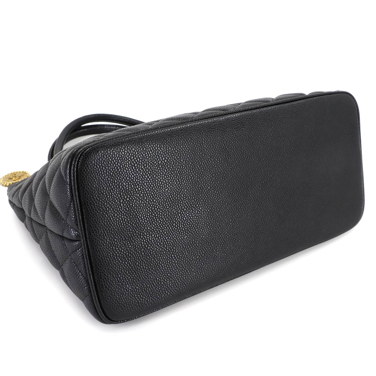 Medallion Tote Bag Leather Black A01804 Coco Logos