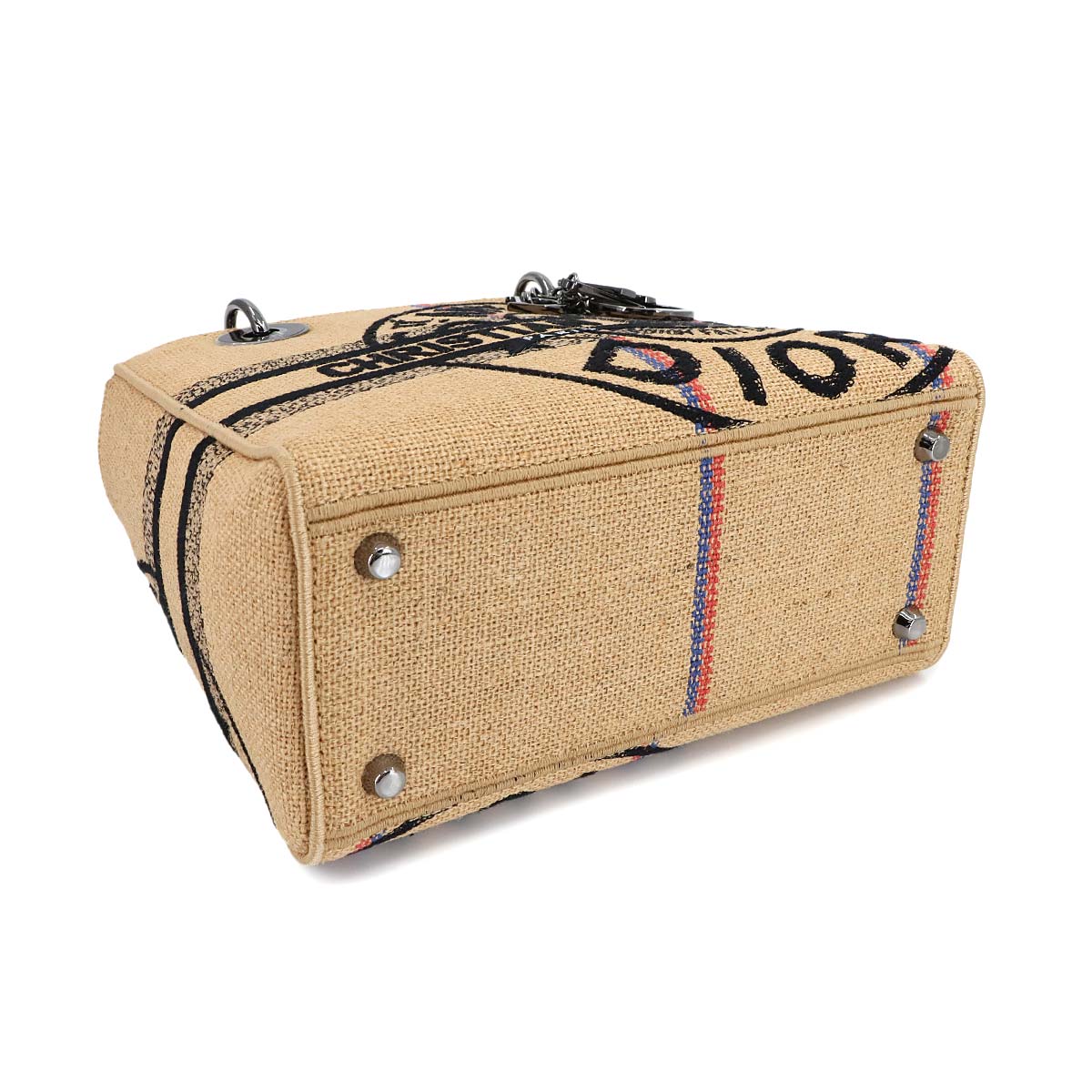 Lady D-Lite Medium Hand Shoulder Bag Jute Beige