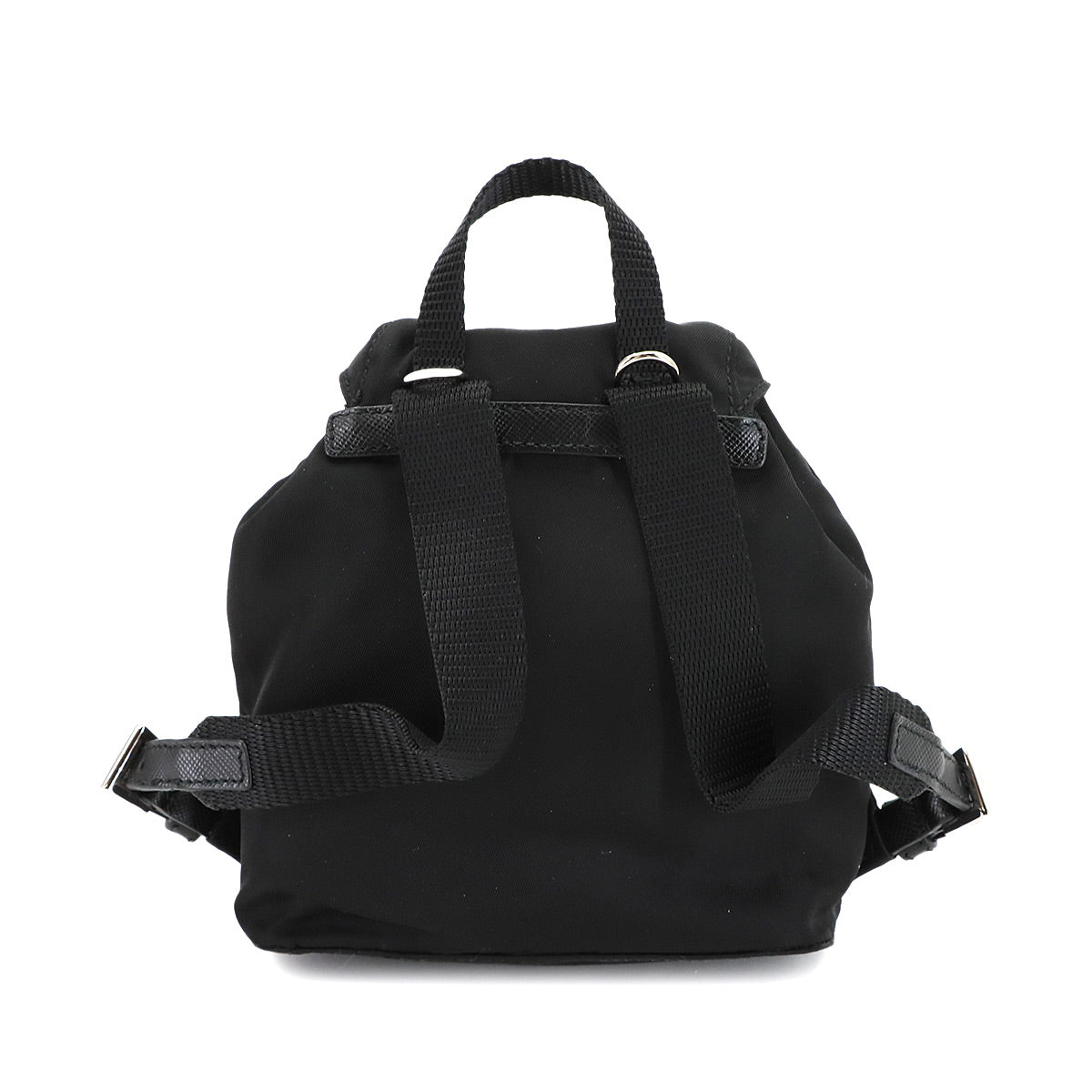 Mini Chain Shoulder Bag Nylon Leather Black BZ0029 Backpack