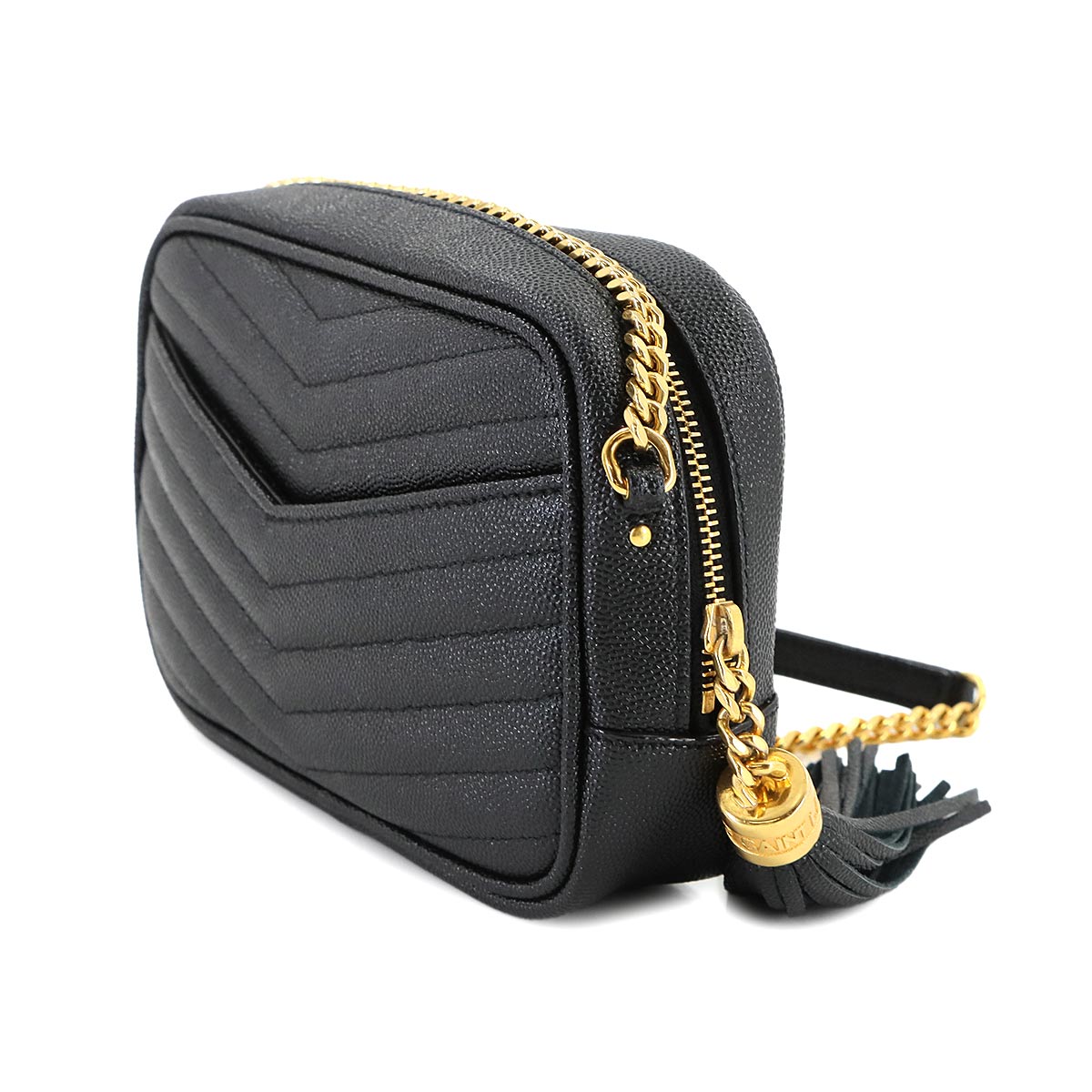Lou Mini Chain Shoulder Bag Leather Black 618057 Purse