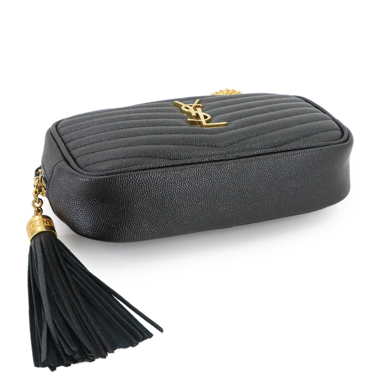 Lou Mini Chain Shoulder Bag Leather Black 618057 Purse