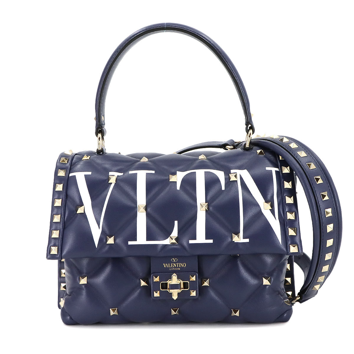 Candy Studs VLTN 2way Hand Shoulder Bag Leather