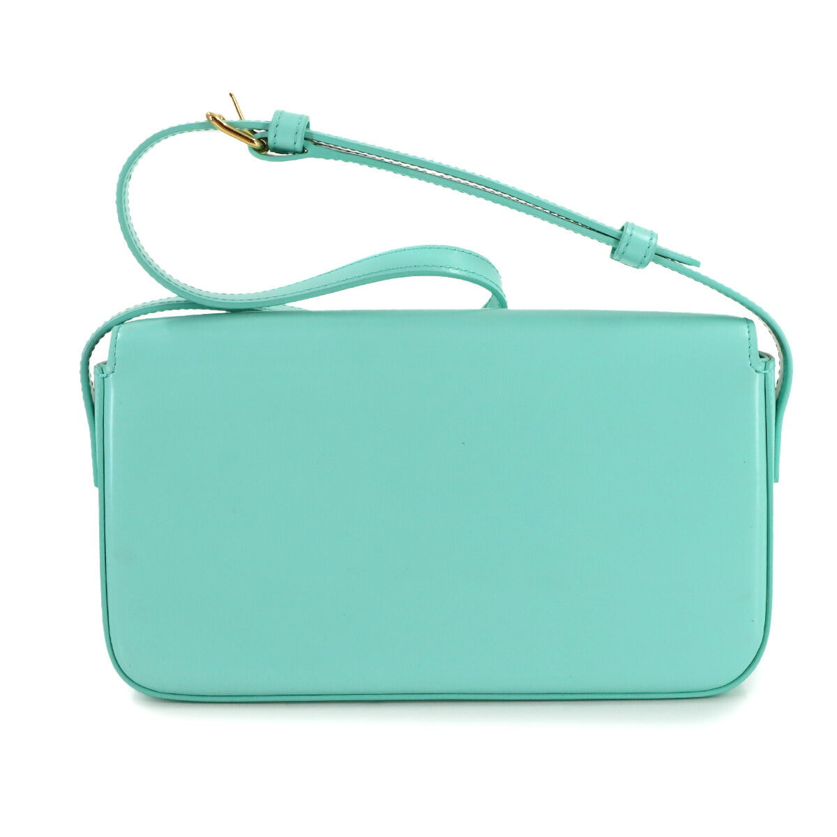 Triomphe Claude Shoulder Bag Leather Turquoise 194143BF