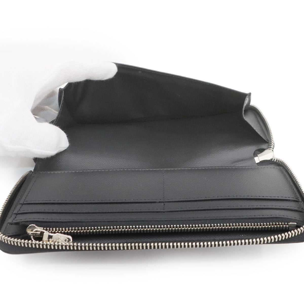 Damier Graphite Zippy Wallet Vertical Gray N63095 Purse