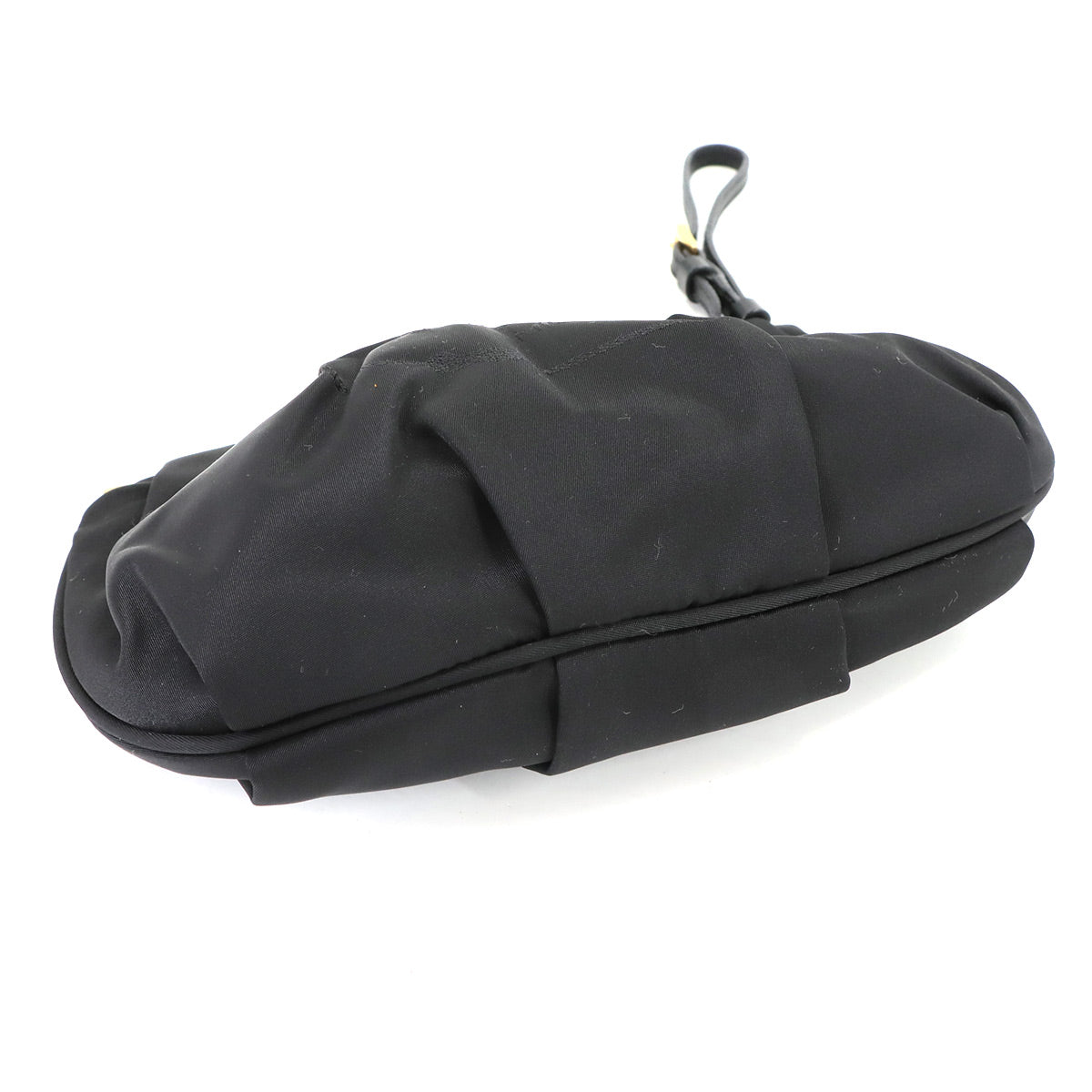 Pouch Nylon Saffiano Leather Black 1N1422 Purse