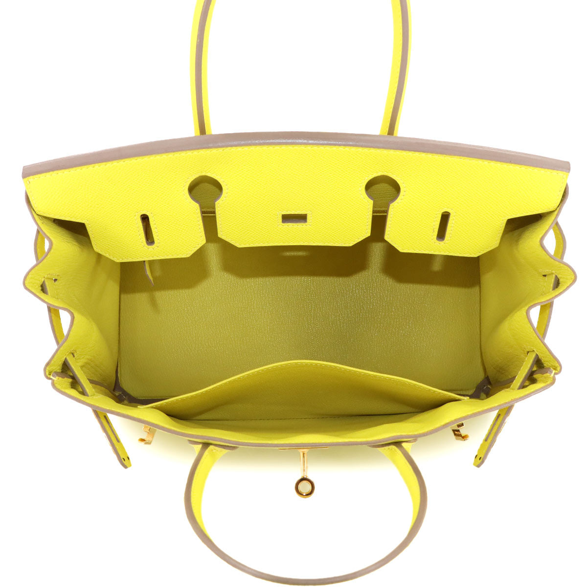 Birkin 30 Veau Epsom Lime Hand Bag Purse